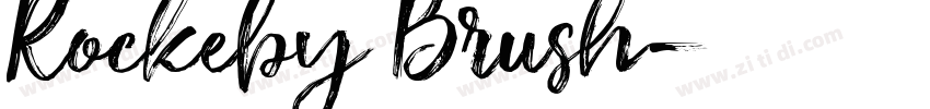 Rockeby Brush字体转换